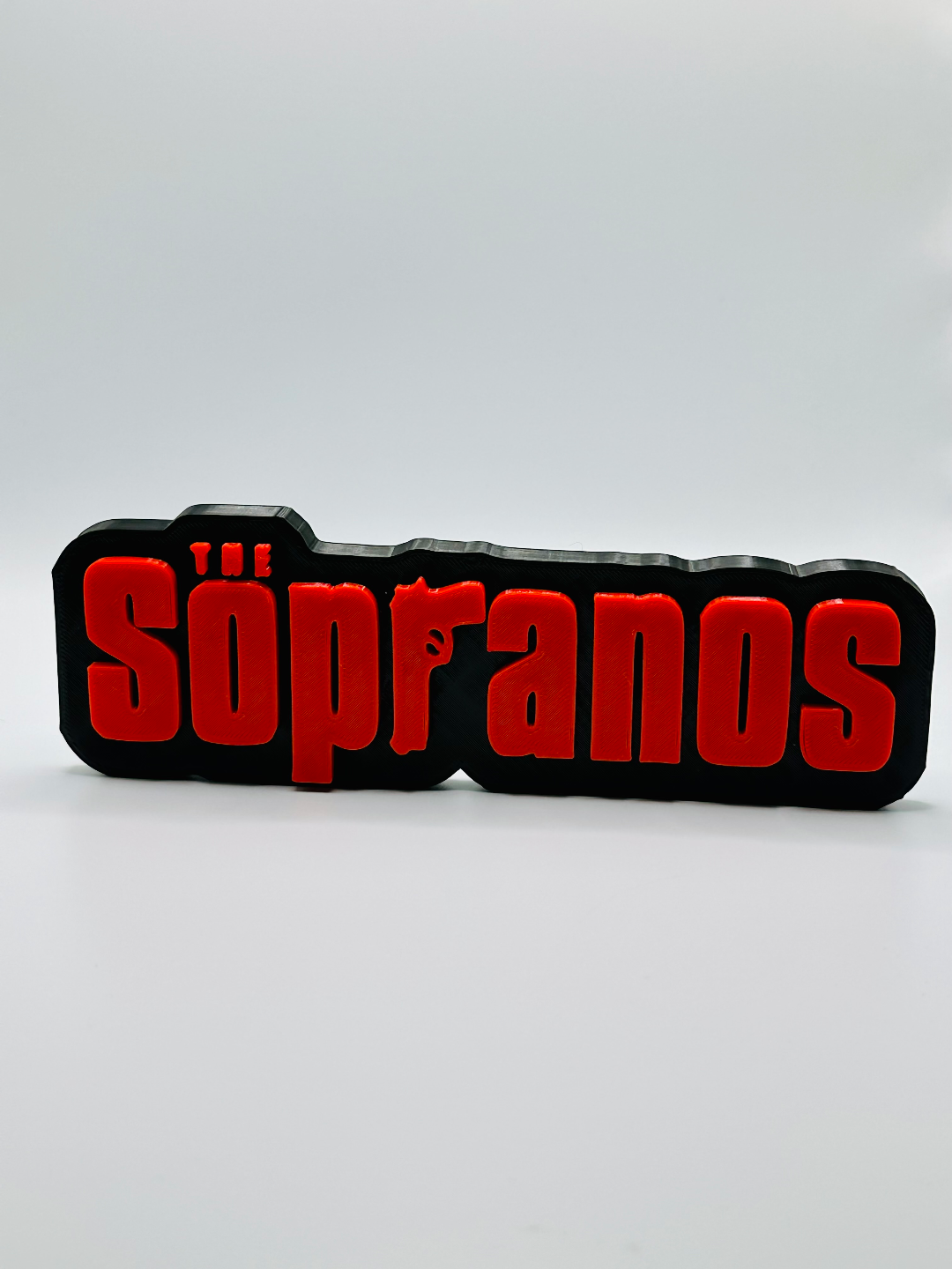 sopranos - sign cake topper display by toddys 3d printing art signs & logos hbo tv series man cave logo 3D print model - Mito3D