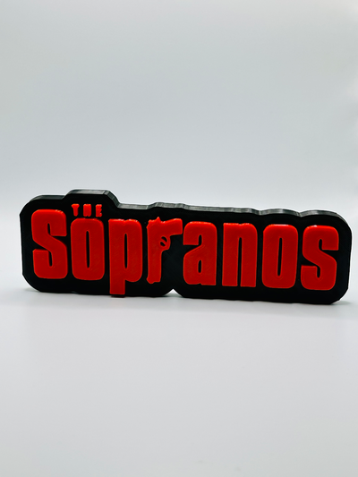 sopranos - sign cake topper display by toddys 3d printing art signs & logos hbo tv series man cave logo 3d print model - Mito3D