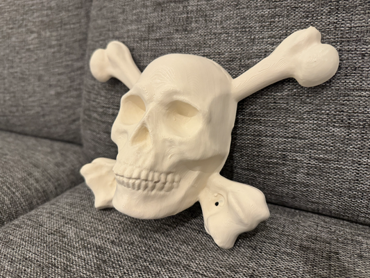 squelette crâne décoration by regard art sculptures mur décor signe pendre effrayant effrayer os halloween pirate pirates 3d print model - Mito3D