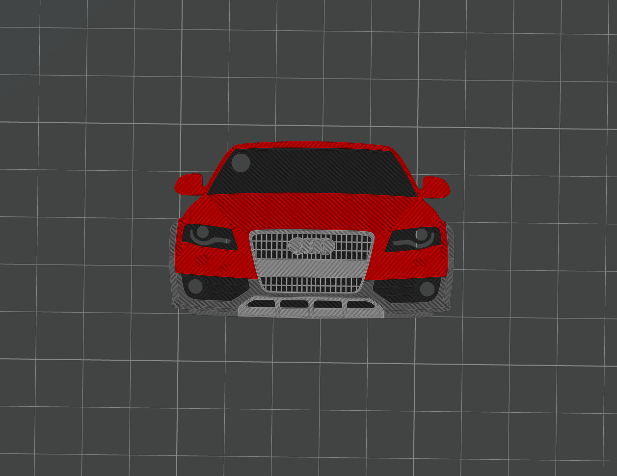 audi allroad by andy neo arte 2d macchina chiave portachiavi 3D print model - Mito3D