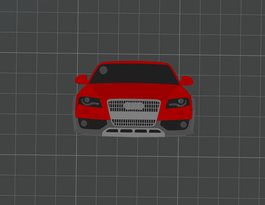 audi camino by andy lunar arte 2d coche vehiculo llave llavero 3d print model - Mito3D