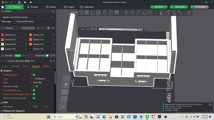 bilden box spiegel layout by prodriver1241 3d drucker prüfung modelle make upbox 3d print model - Mito3D