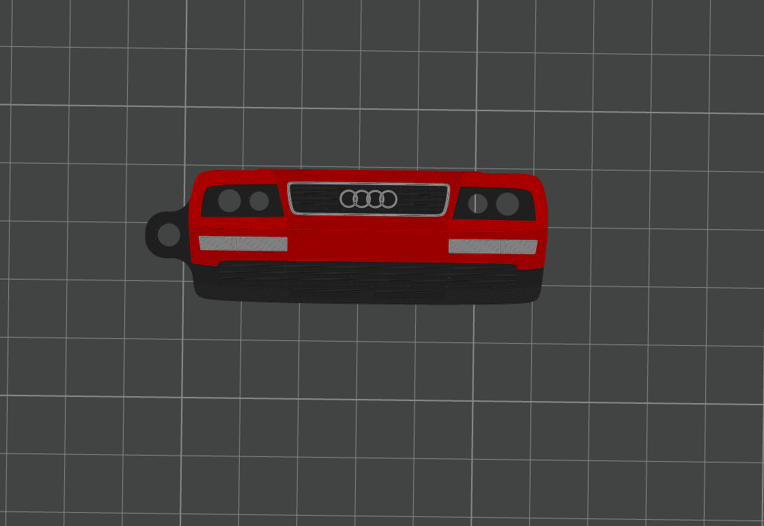 audi a80 by andy lunar arte 2d coche vehiculo llave llavero 3D print model - Mito3D