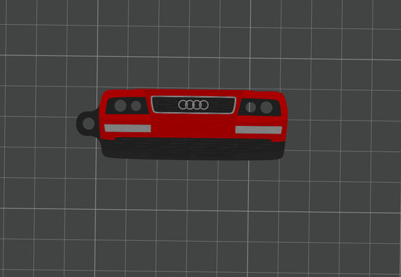 audi a80 by andy lunar arte 2d coche vehiculo llave llavero 3d print model - Mito3D