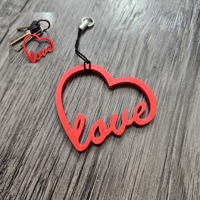 l'amour porte clés by lbllab3d mode bijoux clé cœur coeur 39 amour 3d print model - Mito3D