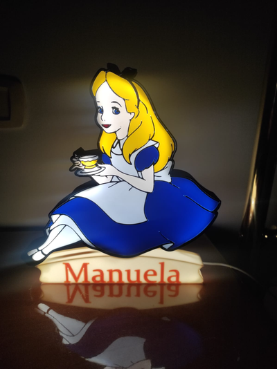 alice boîte lumière by guzzoenrico ménage décor lampa led 3d print model - Mito3D