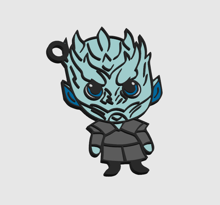 cute night king keychain by dub1ns art 2d nightking gameofthrones game of thrones 3d print model - Mito3D