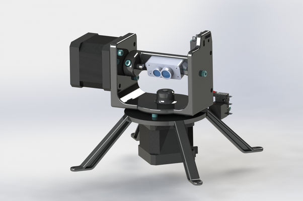 3d scanner lidar ultrassônico v2 by mochr educação engenharia mini faça nuvem stepper arduino cnc botões personalizadas uno cartão sd enredo nano 3dscan thingiverse 3dscanner sensor ultrasônico a4988 beneficiar drv8825 tfmini 3d print model - Mito3D