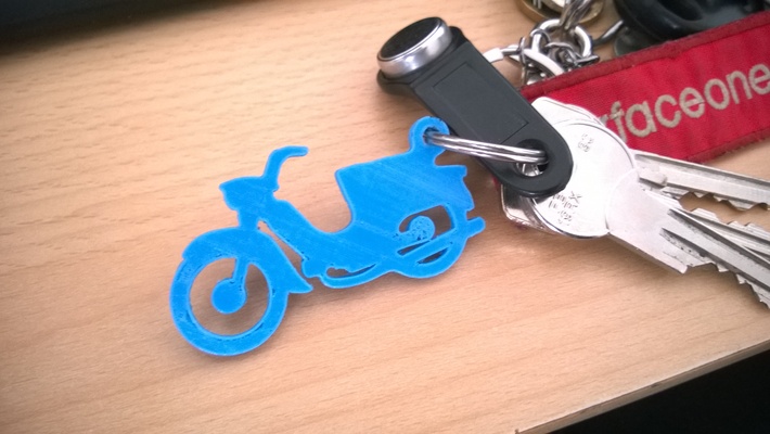 ciclomotore portachiavi by mochr utensili gadget chiave bicicletta moto motociclo thingiverse 3d print model - Mito3D