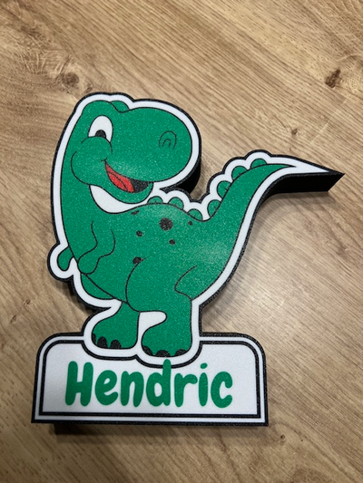 dinosaurier hendric led lichtung by dirk wiessner kunst zeichen logos 3d print model - Mito3D