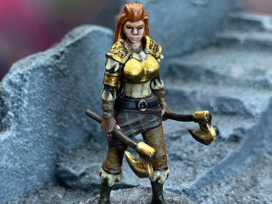 helga barbar kadın yeniden karıştırılmış by karanlık kanat minyatürler insanlar dnd mini minis minyatür zindanlar ejderhalar ttrpg 3d print model - Mito3D