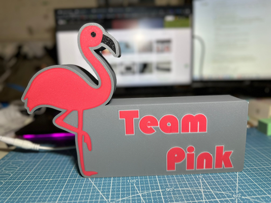 flamingo lightbox by auro2k household decor pelikan pink girl team teampink nachtlicht female cute licht light 3d print model - Mito3D