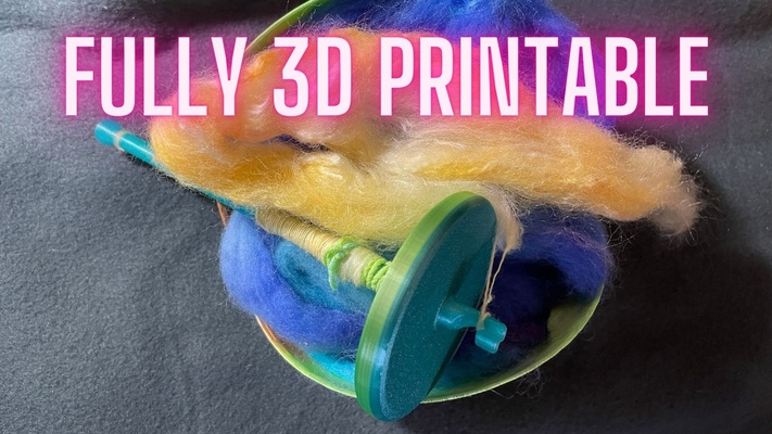 completamente stampabile far cadere mandrino by jazznow passatempo fai filato lana filati manuale guarnire spindel droppindle 3d print model - Mito3D