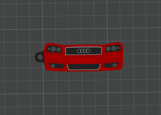 audi a3 p8 by andy verruga arte 2d carro chave audia3 chaveiro carkeychain 3d print model - Mito3D