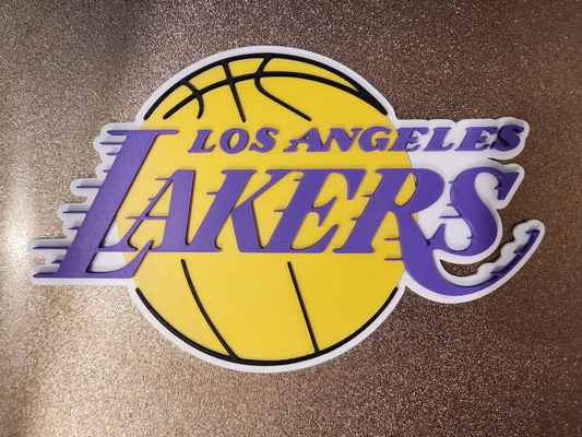 los melekler lakers logo renk by jim 2835 sanat işaretler logolar nba basketbol losangeles 3d print model - Mito3D