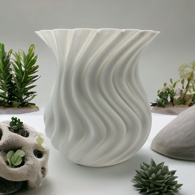 espiral vaso by bambaxp casa decoração bambulab planeta flor copo cozinha mínimo 3d print model - Mito3D