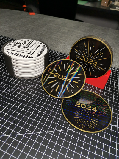 coaster titulaires organisateur 101mm 3 dessins by mourir 3d ménage décor titulaire soutien 3dstubeminden 3d print model - Mito3D