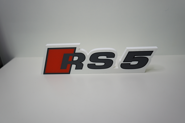 logotipo audi rs 5 by 3d batista impressão casa decoração rs5 3d print model - Mito3D