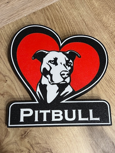 pitbull led lampe by dirkwiessner art signs & logos 3d print model - Mito3D