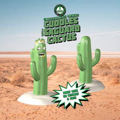 cuddles saguaro cactus - figure sand dune by bucklenshackle art sculptures fidget bolt cacti 3d print model - Mito3D