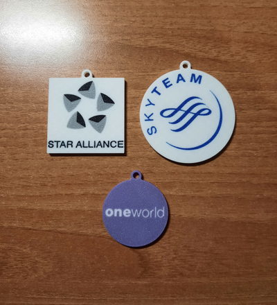 compagnia aerea alleanze portachiavi by luke leek 98 arte segni loghi skyteam staralliance mondo alleanza aereo logo portachiavi chiave bianca airbus boeing embraer bambolotto x1c 3d print model - Mito3D