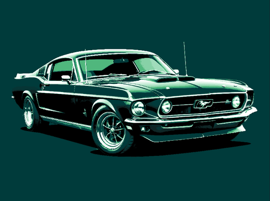 fucina cappelli fan arte film macchina serie 1968 guado mustang gt guidato by steve mcqueen in bullitt mclanesmemories 2d mustanggt parete 3d print model - Mito3D