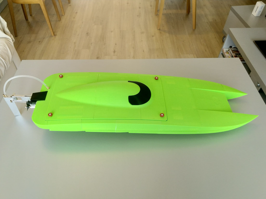 rc barco catamarã foss teste by printfully3d passatempo faça avião carro carros acessórios rastejante passeios navio escala brinquedo lancha barcos 3d print model - Mito3D