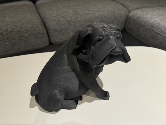 perro confiar by mirar fijamente arte esculturas sentado figura descansando figurilla escultura decoración bonito 3d print model - Mito3D