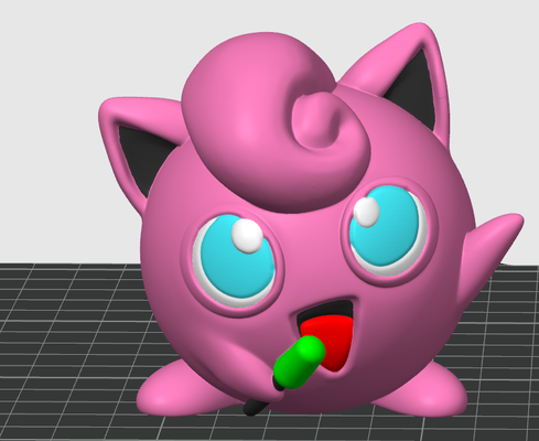 jigglypuff - pokemon remixed by sam lapointe miniatures creatures 3d print model - Mito3D