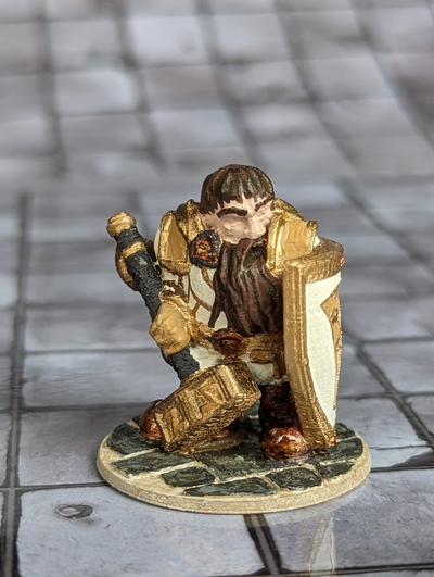 dwarf paladin mini dnd remixed by darkwing miniatures creatures minis ttrpg dungeonsanddragons miniature 3d print model - Mito3D