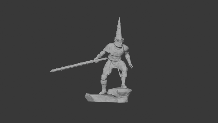 pénitent blasphématoire by marek tomci miniatures jeu miniature action épée armure catholique apocalypse 3d print model - Mito3D