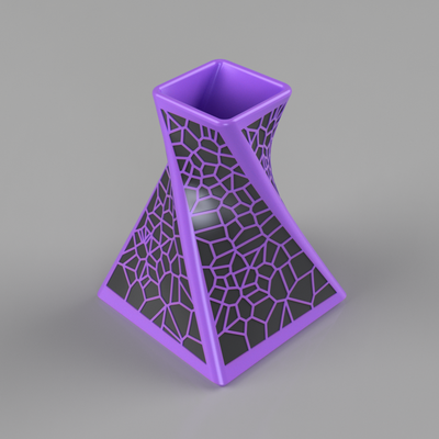 quadrat rose blume vase modus erforderlich wasser fest no unterstützung by psychowelle haushalt dekor 3d print model - Mito3D