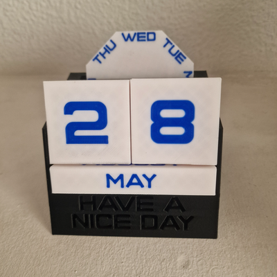 würfel kalender perfekt fertig by abonnieren haushalt büro kubo 3d print model - Mito3D