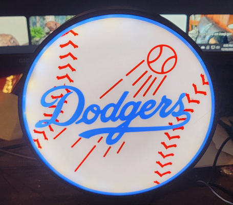 dodgers caja ligera by nipper4369 casa decoración deportes 3d print model - Mito3D