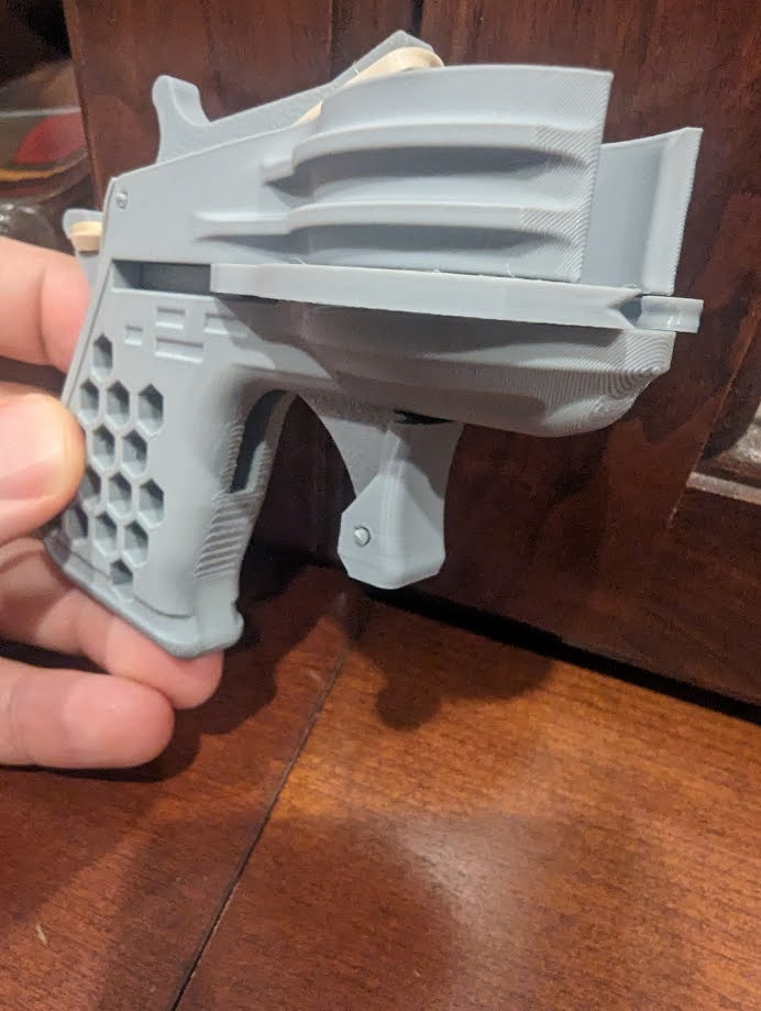 geniş tetiklemek 6 shot disk atıcı yeniden karıştırılmış by jzeltman72 oyuncaklar oyunlar frizbi tabanca uçan oyuncak 3D print model - Mito3D