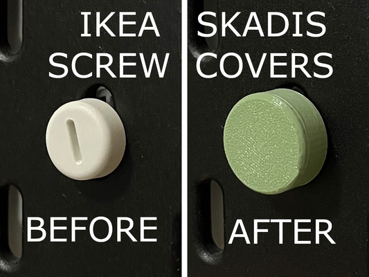 screw covers caps ikea skadis pegboard by joshua3d household office cover cap 3d print model - Mito3D