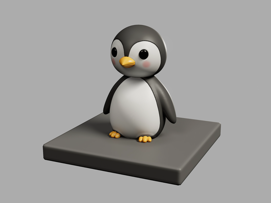 pingüino martín by 3dmdesign arte esculturas dibujos animados 3dprint animal figurilla escultura ártico lindo gordito escritorio decoración caprichoso coleccionable juguetón diseño niños 3d print model - Mito3D