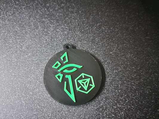 ingress enlightened keychain remixed by elessar3141 art signs & logos accessories logo 3d print model - Mito3D