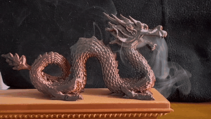 actualisé fumeur dragon encens titulaire soutien remixé by ctcarlton ménage décor fumée 3d print model - Mito3D