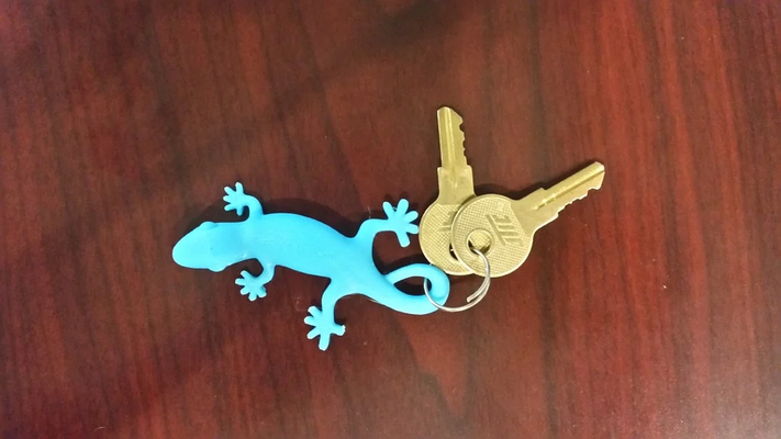 gecko porte clés remixé by lancelotcv jouets jeux jouet clé accessoire mignonne 3d print model - Mito3D