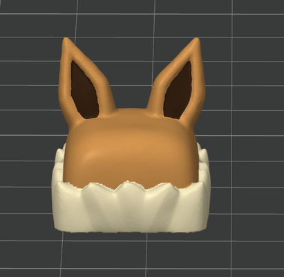 eevee keycap by thetipsydragon miniatures creatures key cap pokemon keyboard eeveelution 3d print model - Mito3D