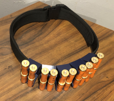 shot shell caddy - 12ga 4 shells 2x2 config by miscprinter hobby & diy sport outdoors shotgun shellcaddy shotshell nosupport supportfree 3d print model - Mito3D