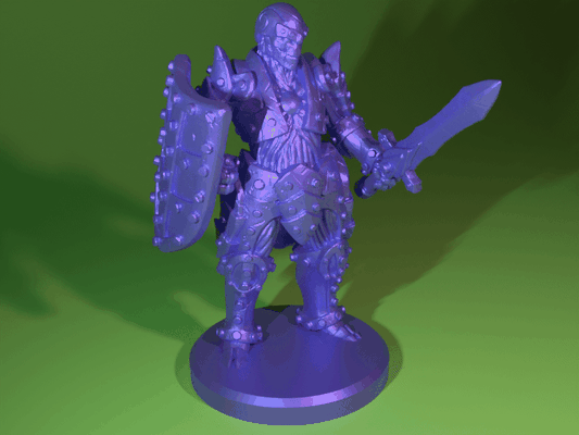 forgé combattant remixé by aile sombre miniatures créatures dnd mini donjons dragons dragons miniature ttrpg 3d print model - Mito3D