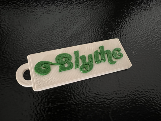 blythe logo keychain by dubmehard art coin & badges doll takara japan 3d print model - Mito3D