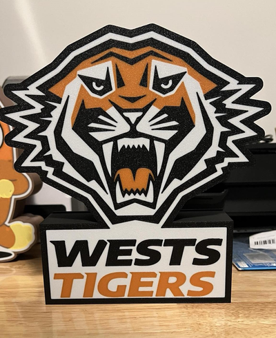 nrl caixa luz tigres by droga passatempo faça esporte ar livre ams rúgbi oeste 3d print model - Mito3D