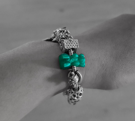 gummy bear pandora charm by askenar fashion jewelry bracelet gummi gummybear no ams needed required 3d print model - Mito3D