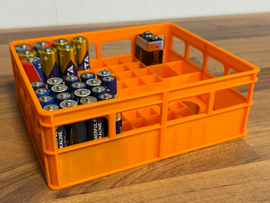 bateria caixote xxl aa aaa 9v by criador tom passatempo faça eletrônicos abattery baterias caixa cerveja armazenamento cozinha casa acessório 3d print model - Mito3D