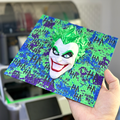 joker gesicht by verrücktfilament kunst modelle ams farbe comics film farbton schmiede drucken ort printinplace 3d print model - Mito3D