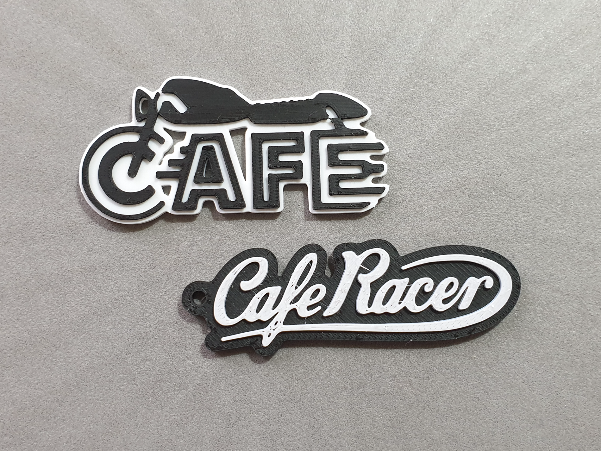 cafe racer keychain by h ba97 art 2d klicenka race caferacer bike motorcycle motorbike scrambler multicolor 3D print model - Mito3D