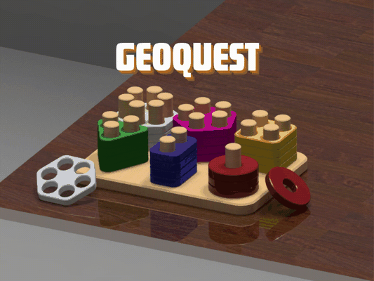 geoquest erkunden formen montessori rätsel by giaimef bildung mathematik montessori spielzeug spielzeuge kinder kind puzzle geometrisch bilden gestalten probleme lösen spielzeit lehrreich kindheit kreativ lernen abspielen spiel 3d print model - Mito3D